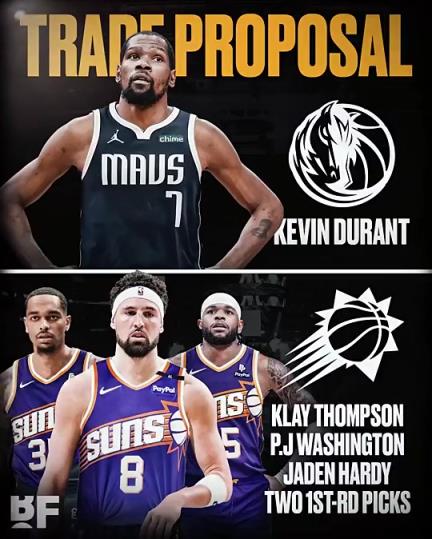 和歐文濃眉組三巨？美媒：獨(dú)行俠可用克萊+PJ+哈迪+倆首輪去換KD