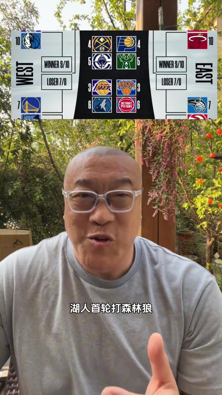 湖人打森林狼！馬?。褐灰獤|契奇像上賽季打戈貝爾那樣就行